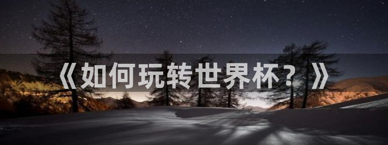 女足世界杯直播：《如何玩转世界杯？》