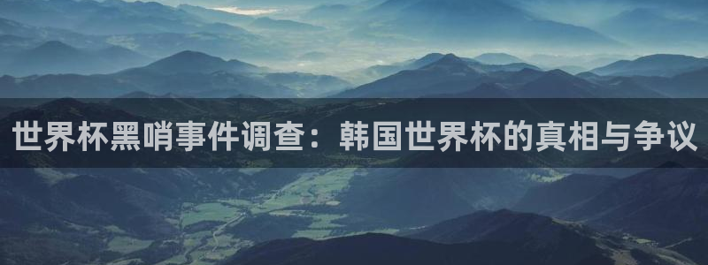 世预赛直播：世界杯黑哨事件调查：韩国世界杯的真相与争议